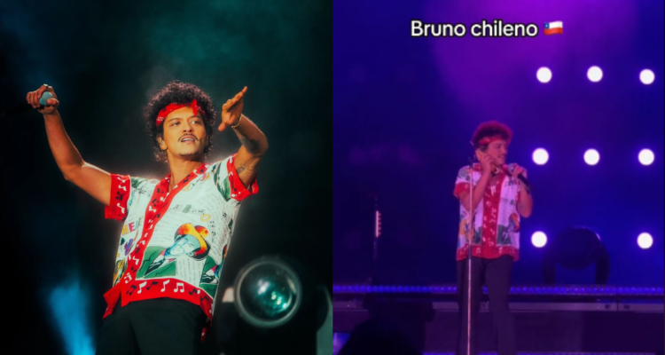 Bruno Mars en su concierto en Chile