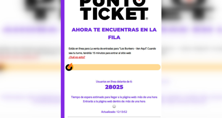 Fila de casi 30 mil personas en línea y una hora de espera para comprar entrada para Los Bunkers