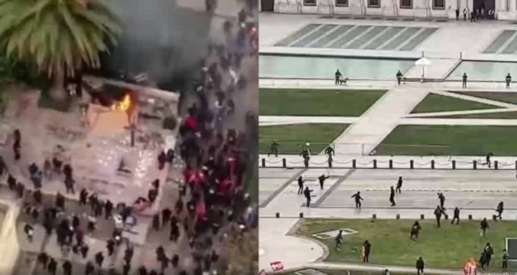 Once detenidos por daños a mausoleo y La Moneda tras romería en conmemoración a los 50 años del Golpe