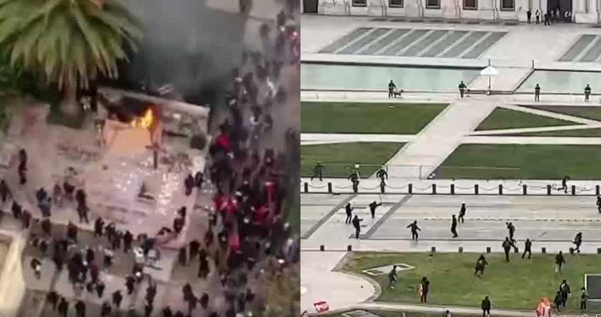 Once detenidos por daños a mausoleo y La Moneda tras romería en conmemoración a los 50 años del Golpe