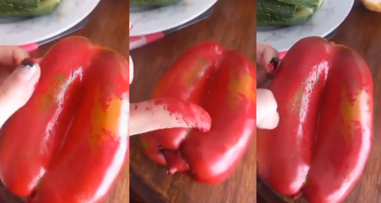 Mujer denuncia que le vendieron pimentones rojos falsos en Viña del Mar: estaban pintados con spray