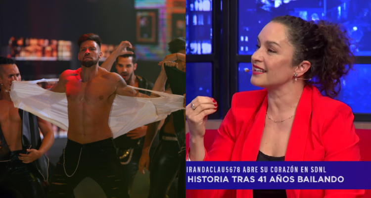 Luis Mateucci en la teletón 2016 (izquierda) cuando fue dirigido por Claudia Miranda (derecha)