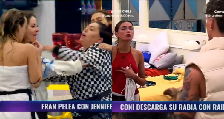 Capturas de peleas en Gran Hermano por las que se recibieron denuncias en el CNTV