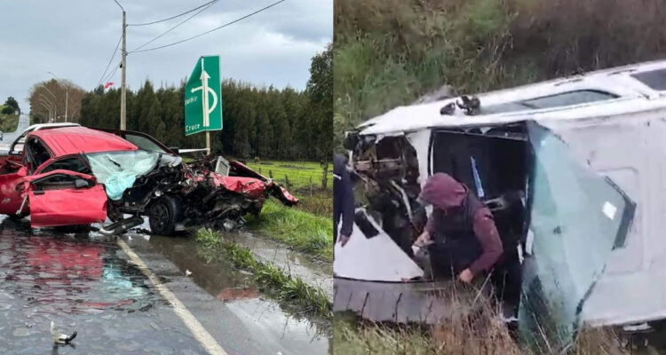 Colisión en camino que une Los Sauces con Angol deja dos fallecidos y cinco lesionados