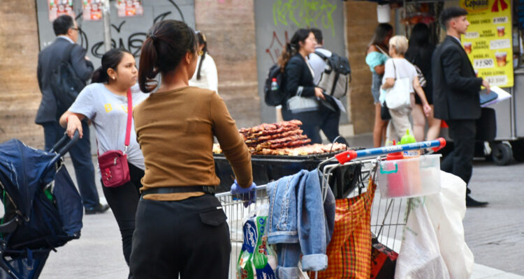 Comercio ambulante en Santiago