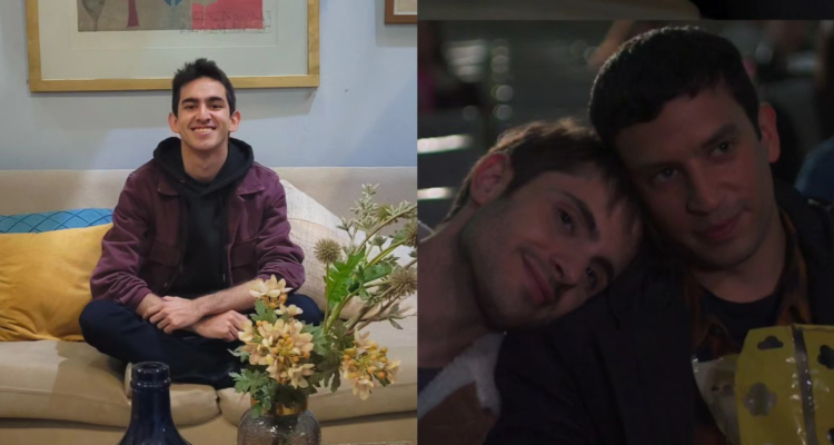 Hermann Heim (izquierda) guionista de Como la vida misma y escena de Thiaselo (derecha) en la teleserie