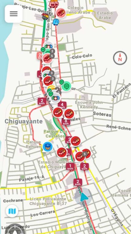 Congestión en Chiguayante
