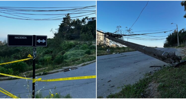 Corte por caída de calle