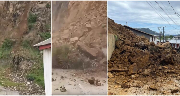Deslizamiento de tierra en Lebu