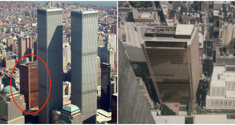 7 World Trade Center junto a Torres Gemelas