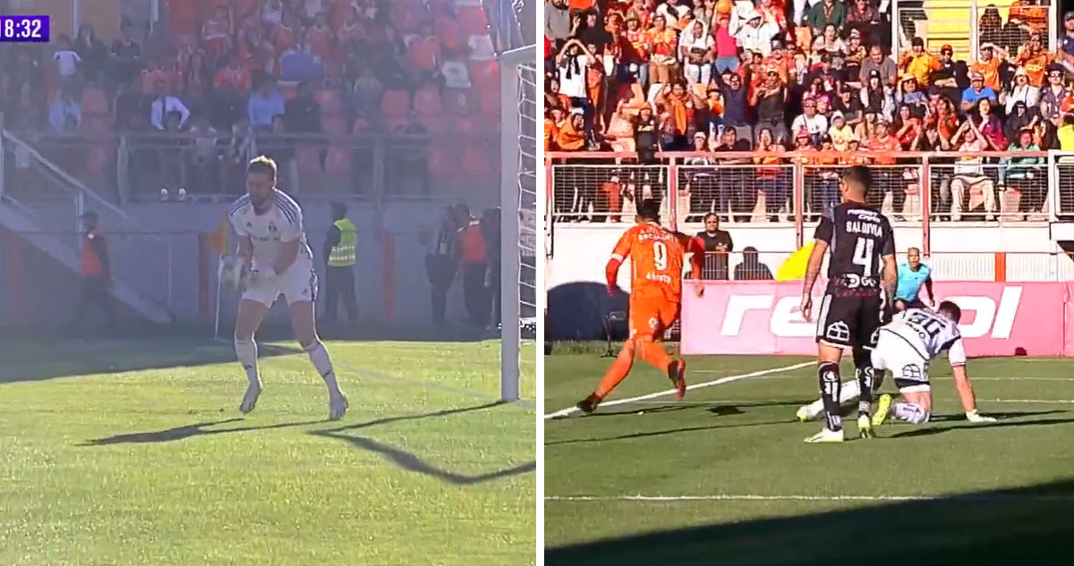 Fernando de Paul favoreció el gol de Cobreloa sobre Colo Colo.