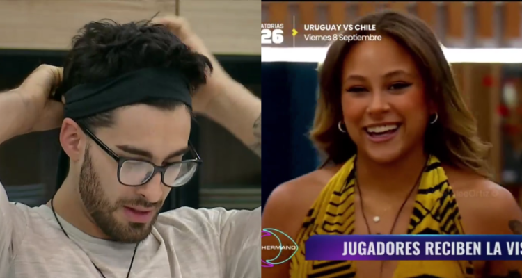 Jorge Aldoney (izquierda) y Estefi Marquis (derecha) en dinámica de Gran Hermano