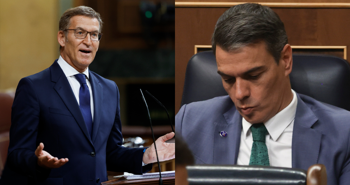 Feijóo encara a Sánchez en su debate de investidura y alaba a socialistas críticos del presidente