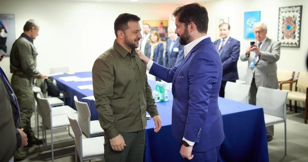 Volodimir Zelenski y Gabriel Boric