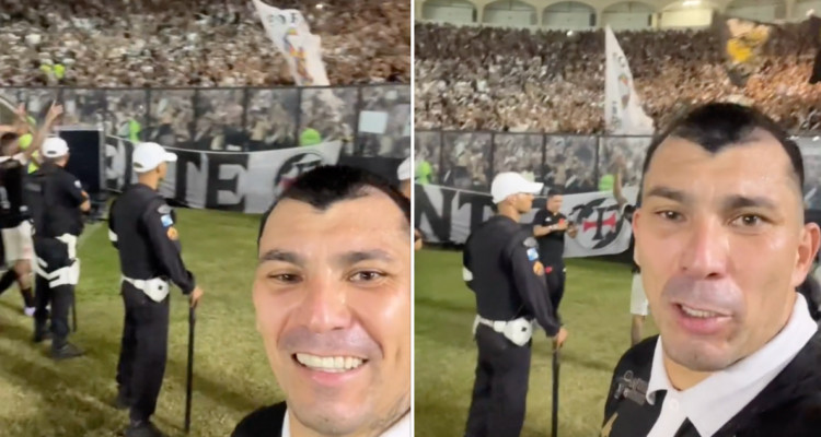 Gary Medel festeja nueva goleada con Vasco Da Gama en Brasil.