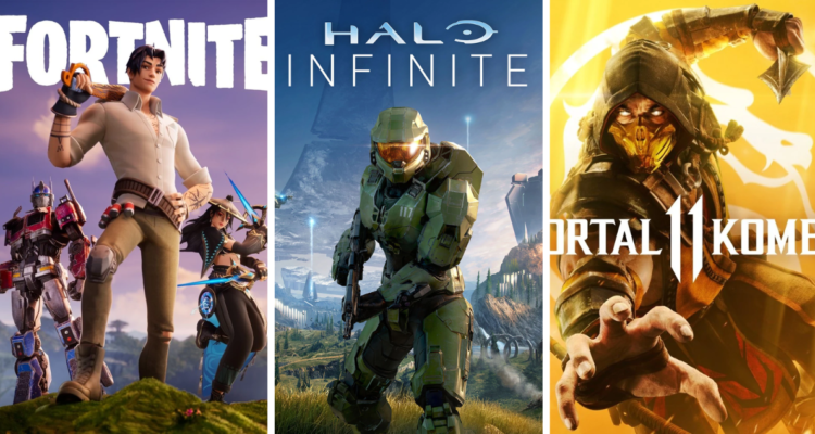 Portada de Fortnite, Halo y Mortal Kombat en referencia a huelga de sindicato de actores