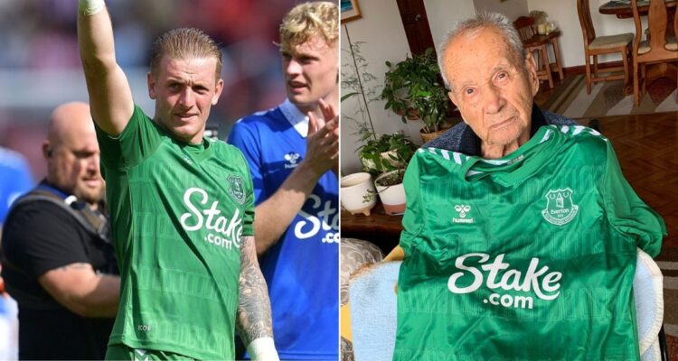 El actual portero del Everton inglés y su especial dedicatoria a un emblema del Everton chileno