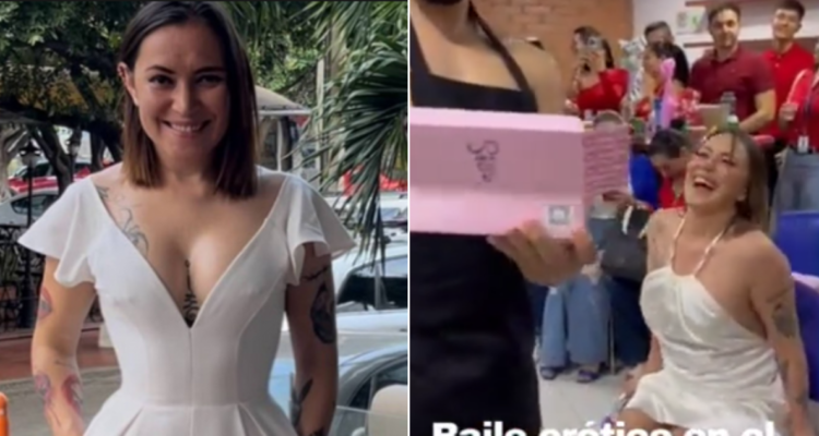 Jueza colombiana en show erótico