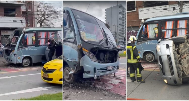 Colisión volcamiento en Concepción