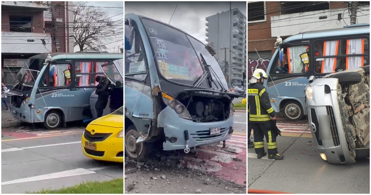 Colisión volcamiento en Concepción