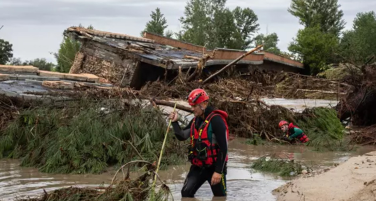 El puente de la Pedrera, colapsado a causa de la DANA, en el municipio de Aldea del Fresno
