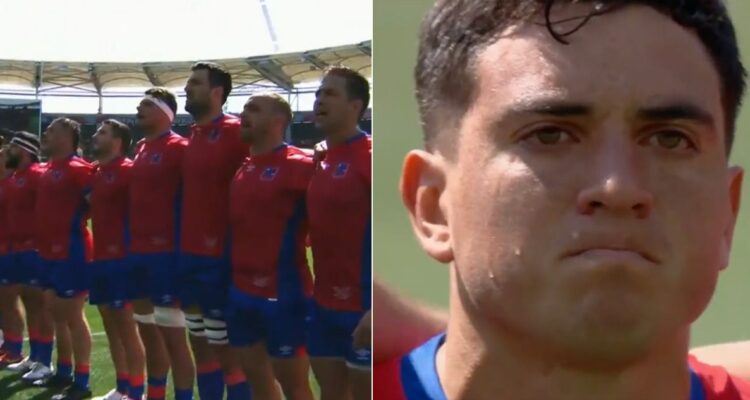 La emoción de Los Cóndores al entonar el himno nacional en Mundial de Rugby