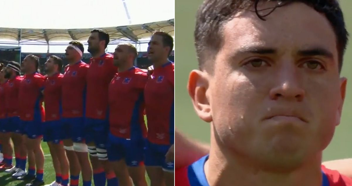 La emoción de Los Cóndores al entonar el himno nacional en Mundial de Rugby