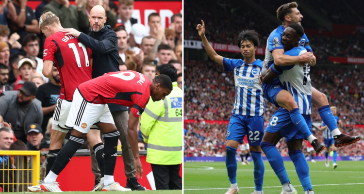 Los cánticos contra Erik Ten Hag en una nueva derrota del United ante Brighton.