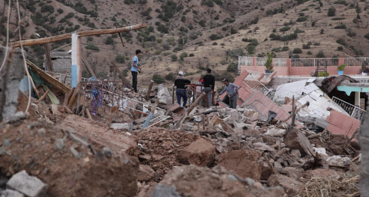 Imagen del pueblo de Targa tras el terremoto