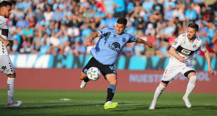Matías Marín anotó su primer gol en Belgrano.