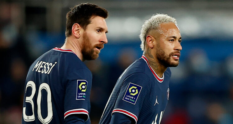Neymar y Messi en el PSG