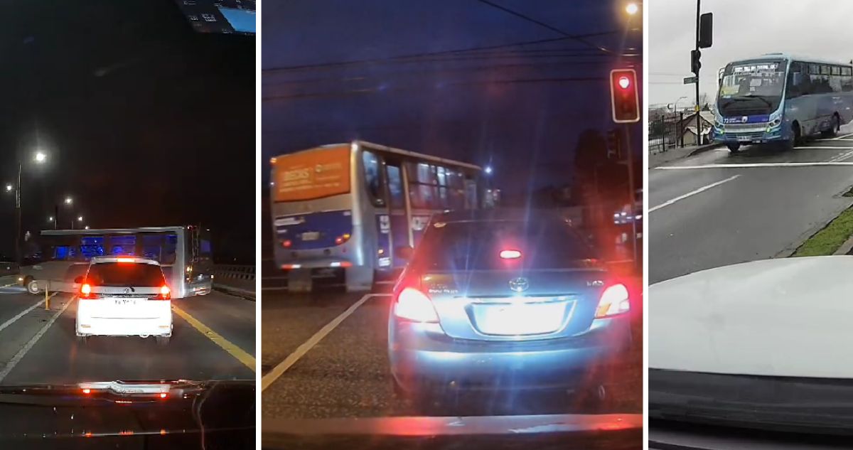 Tras el mortal accidente en San Pedro de la Paz, varios videos revelan las peligrosas maniobras que realizan los choferes de micro en el Gran Concepción.