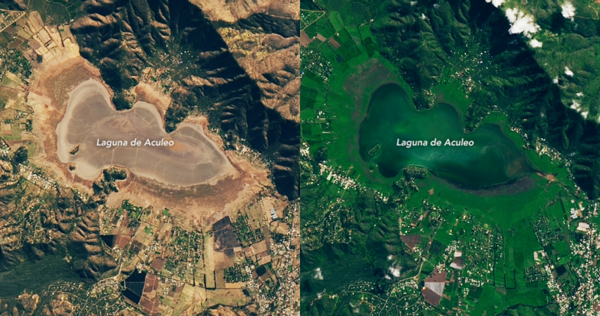 La NASA lo confirma desde el espacio: laguna de Aculeo vuelve a la vida tras lluvioso invierno