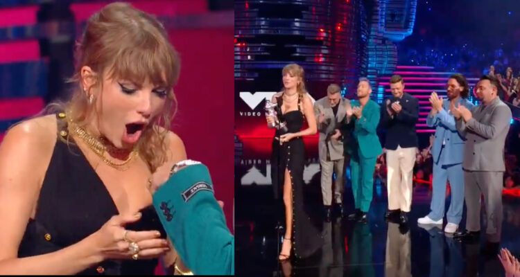 Miembros de NSYNC se reunieron para los MTV VMAs y compartieron emotivo momento con Taylor Swift