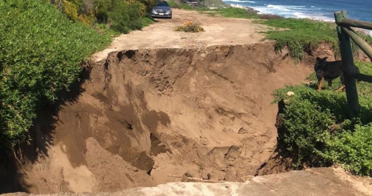 Nuevo socavón en Cachagua