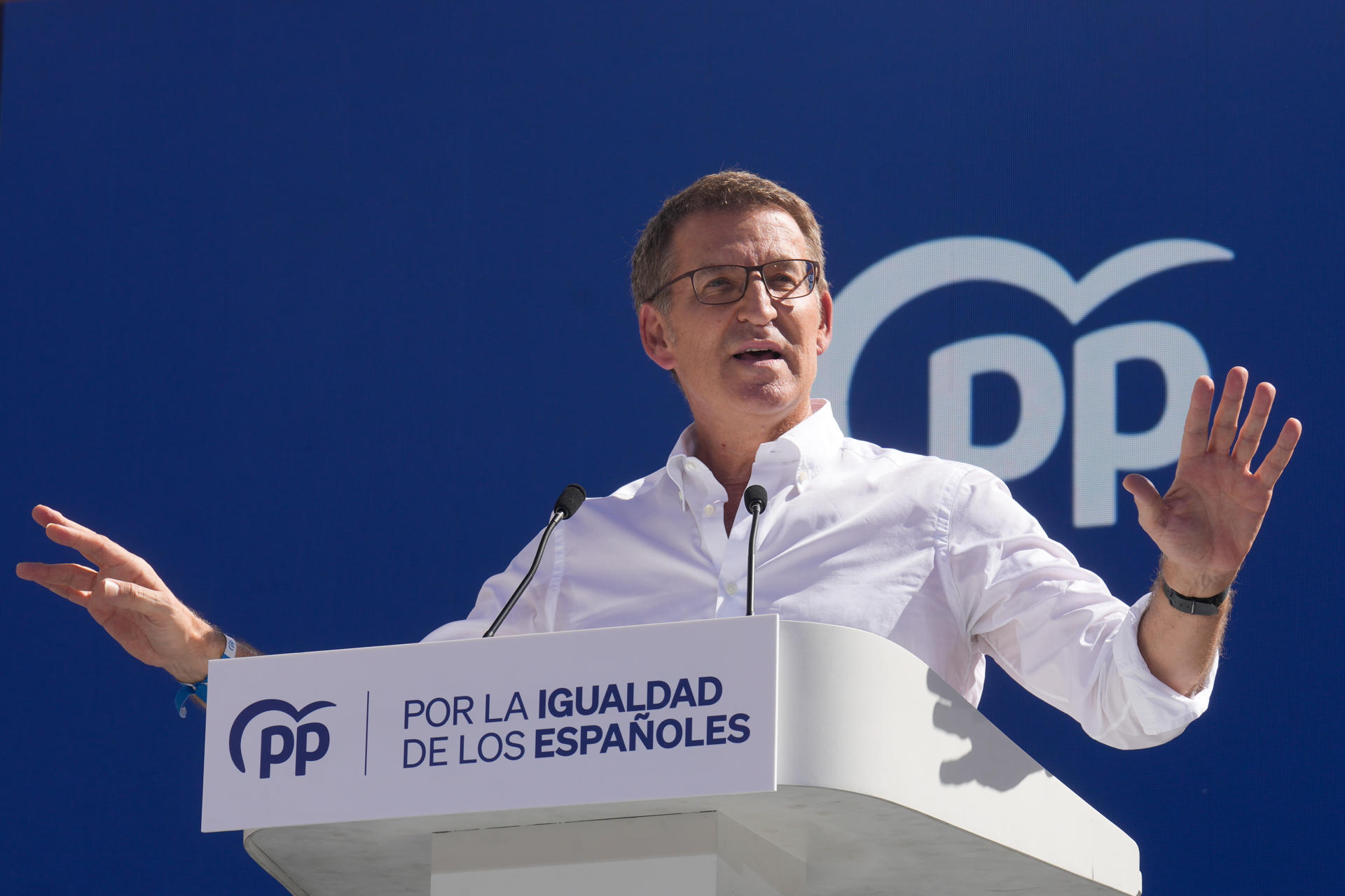 El líder del Partido Popular, Alberto Núñez-Feijóo