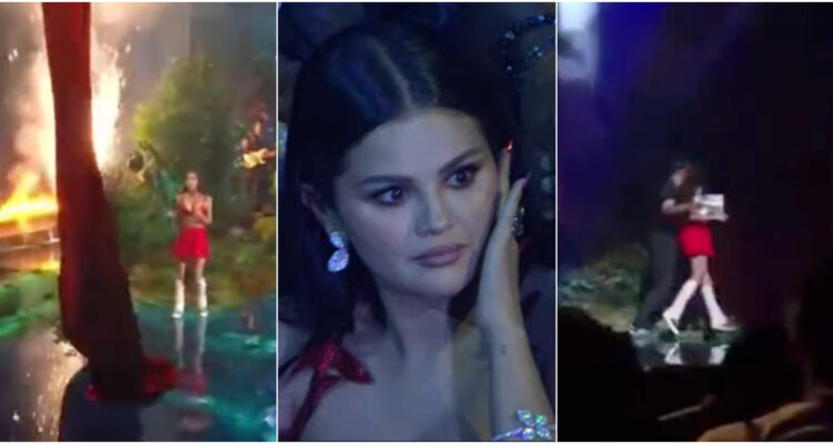 Se cayó el escenario: Olivia Rodrigo presentó desastroso show en los MTV VMAs y asustó a Selena Gómez