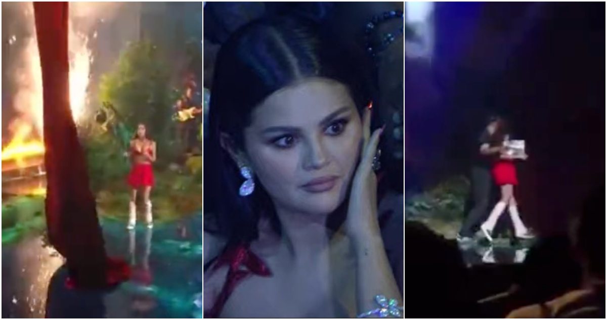 Se cayó el escenario: Olivia Rodrigo presentó desastroso show en los MTV VMAs y asustó a Selena Gómez