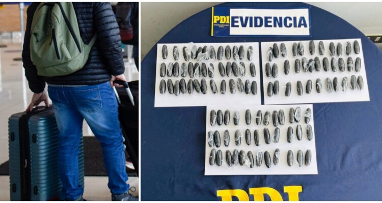 Detienen a peruano que llevaba más de 100 ovoides de cocaína al interior de su cuerpo en Arica. Lo sorprendieron en aeropuerto