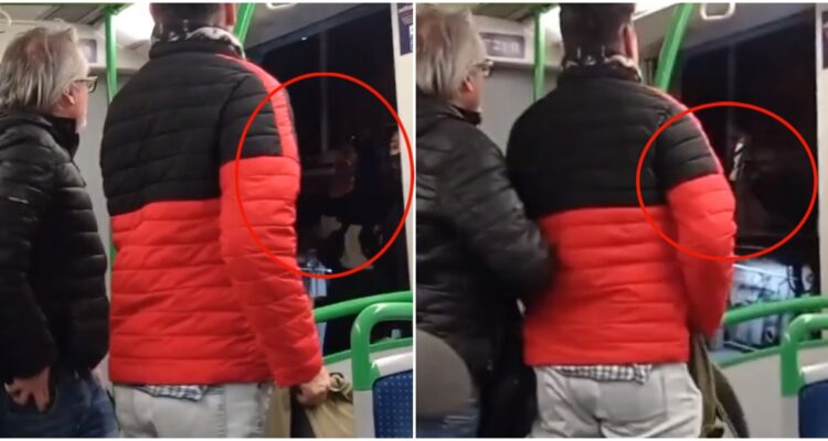Pasajeros increpan a grafiteros que vandalizaban vagón de metro en Viña del Mar