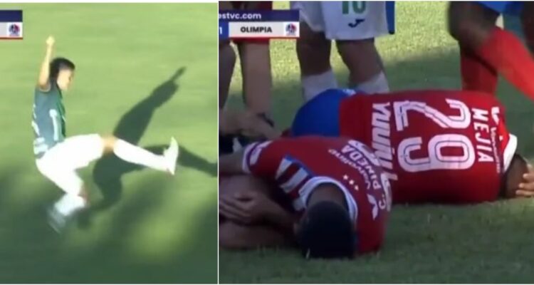 Patada criminal en el fútbol hondureño