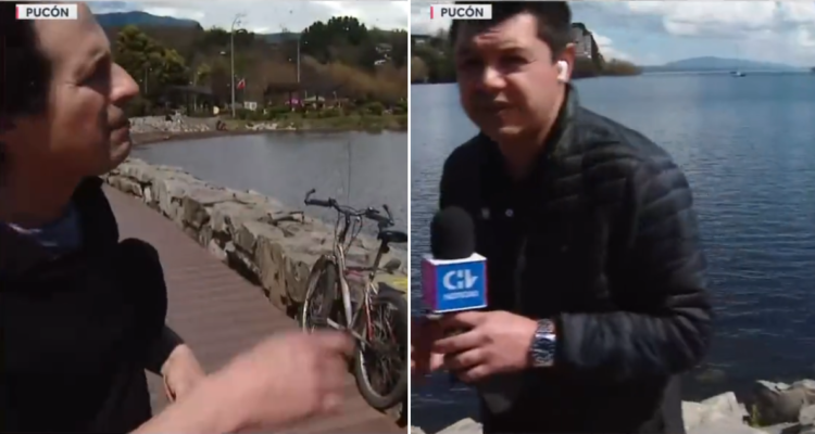 Periodista de CHV increpado en Pucón
