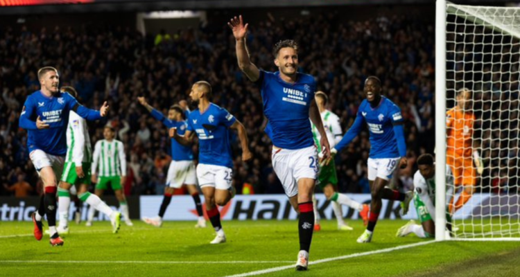 Rangers le propinó una dura caída al Betis en Europa League.