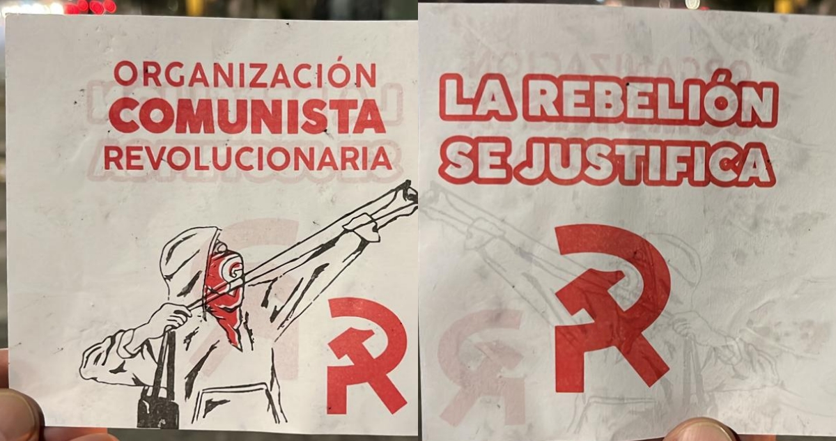 Sujetos instalaron barricadas en San Miguel bajo el eslogan "La rebelión se justifica"