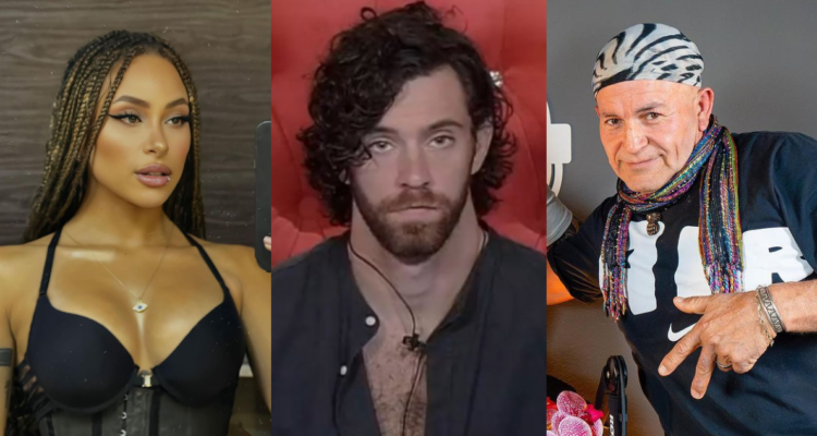 Estefi Marquis (izquierda), Lucas Crespo (centro) y Francisco Arenas (derecha) en referencia al repechaje de Gran Hermano