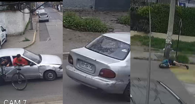 Registro del robo de bicicleta en movimiento en Recoleta