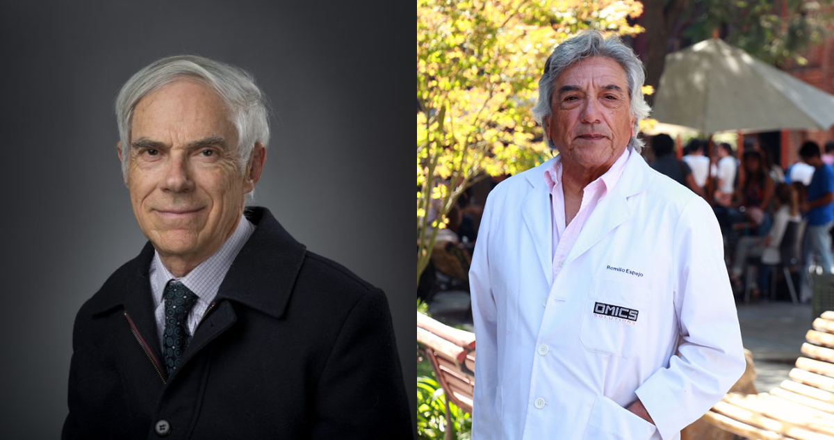 Romilio Espejo Torres, y el físico Boris Chornik Aberbuch