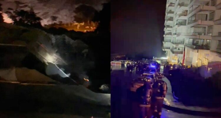 Evacúan a 200 personas por nuevo socavón en cercanías del edificio Kandinsky en Viña