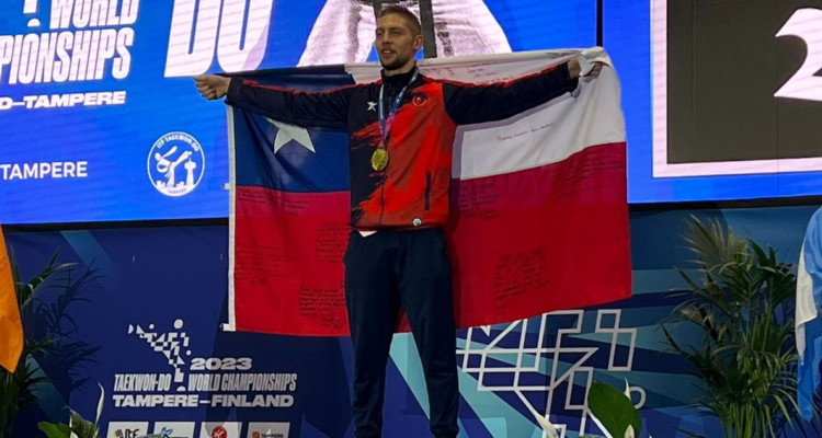 El chileno Stefano Vomiero se consagra campeón en el torneo de Taekwondo ITF en Finlandia.