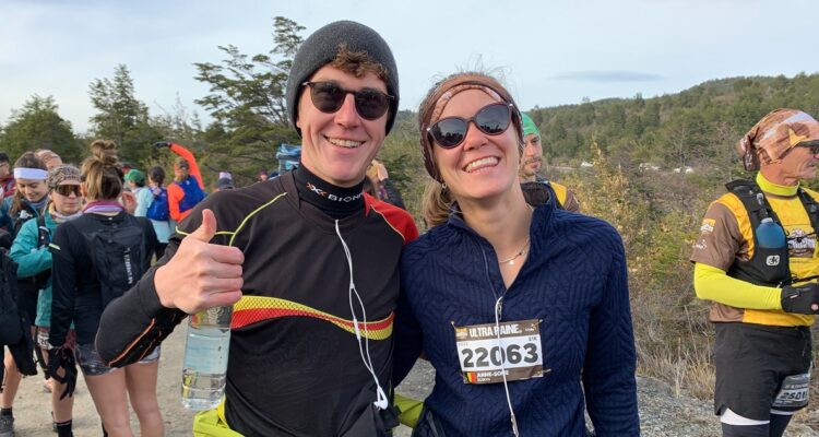 Kobe y Anne-Sofie antes de Ultra Paine 2023.